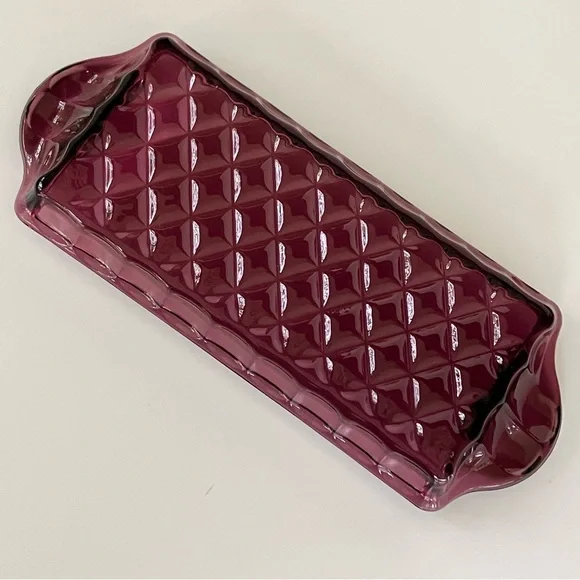 Circleware Plum Purple Amethyst Butterfly Butter Dish - Picture 2 of 16